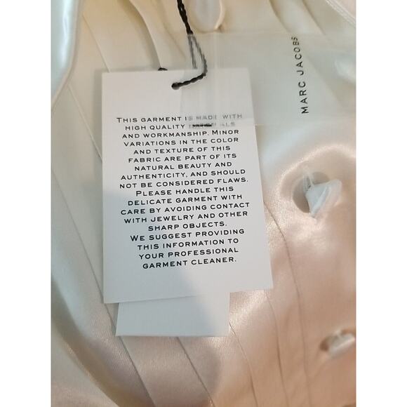 Marc‎ Jacob Collection Vintage Runway Ivory Blouse Top Shirt Sz 8~ 2.13.2019 NWT - Picture 9 of 16